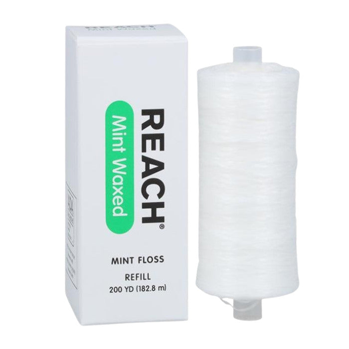 Reach Mint Waxed Dental Floss Refill - 200 Yards for Oral Hygiene