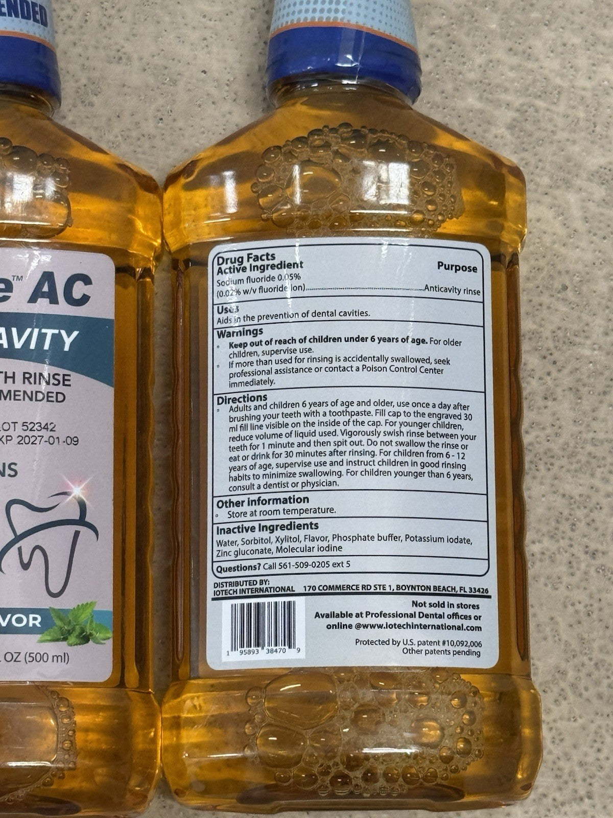 Anti-Cavity Fluoride Mouth Rinse with Mint Flavor - 16.9oz (2 Pack)