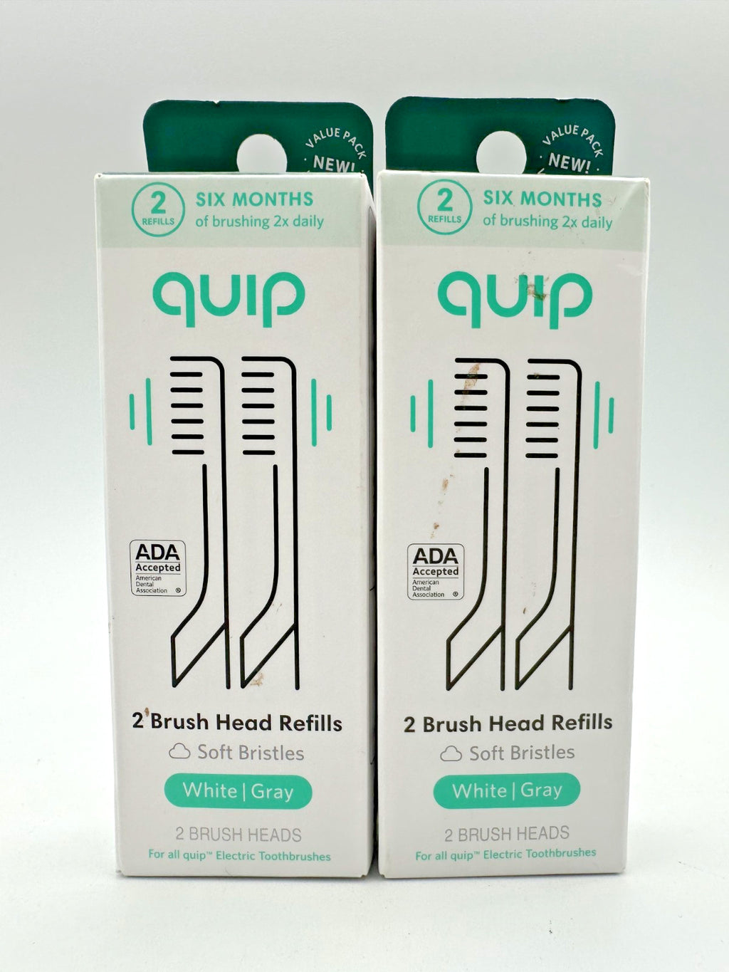 Toothbrush Replacement Heads 4-Pack for Quip Electric Toothbrush - Free Shipping