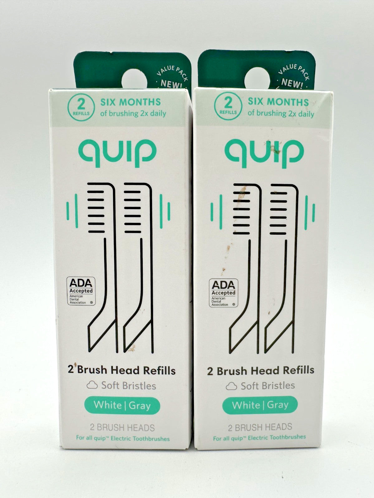 Toothbrush Replacement Heads 4-Pack for Quip Electric Toothbrush - Free Shipping