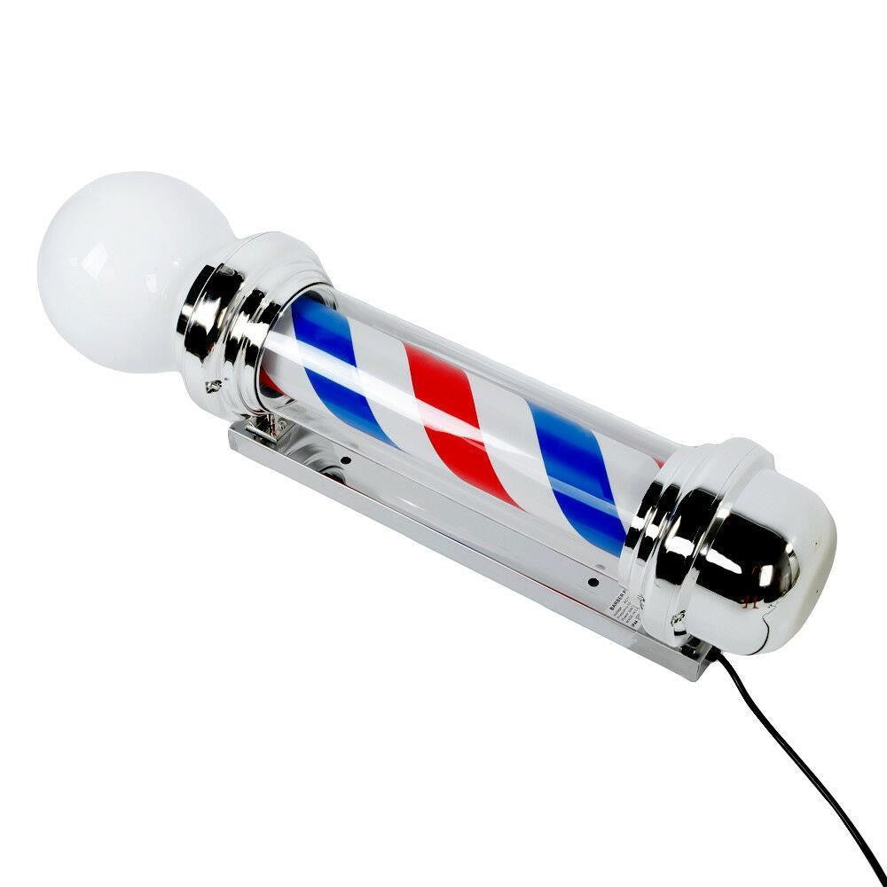 32-Inch Rotating LED Barber Pole Light for Shops and Salons