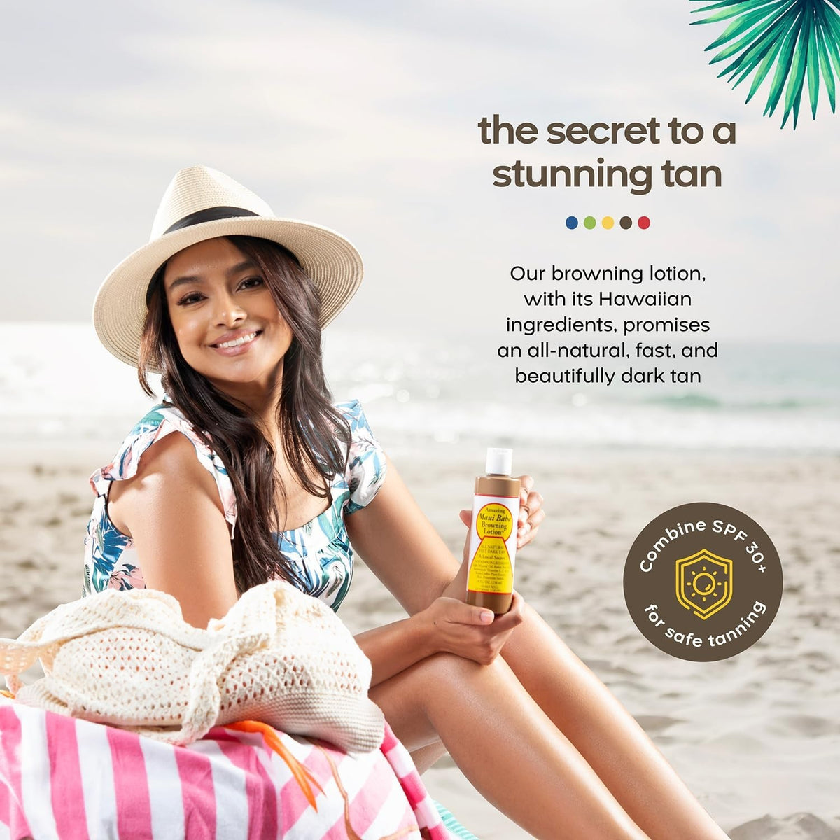 Natural Dark Tanning Lotion - Fast-Acting Sunless Bronzer for Outdoor Skin Care - Pack of 4