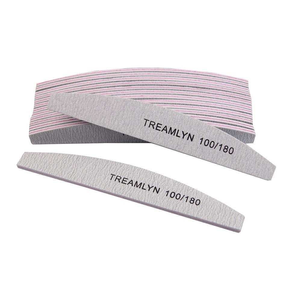 10 Pcs Heavy Duty Nail Files 100/180 Grit for Acrylic & Natural Nails