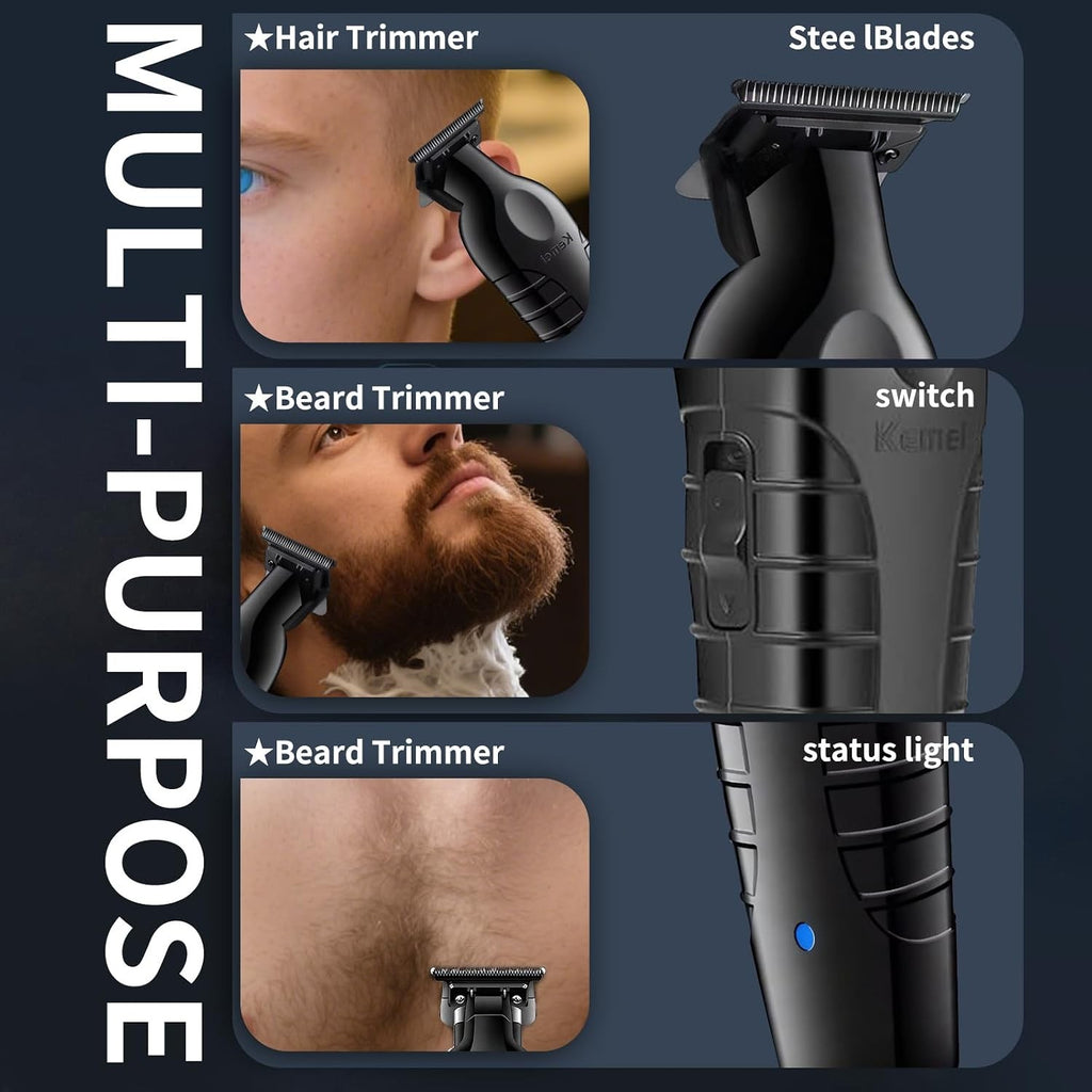 Cordless Hair Clippers & Beard Trimmer Kit - Rechargeable Grooming Set