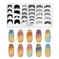 Nail Stamping Plate JinSe F006 French Manicure Design for Nail Art