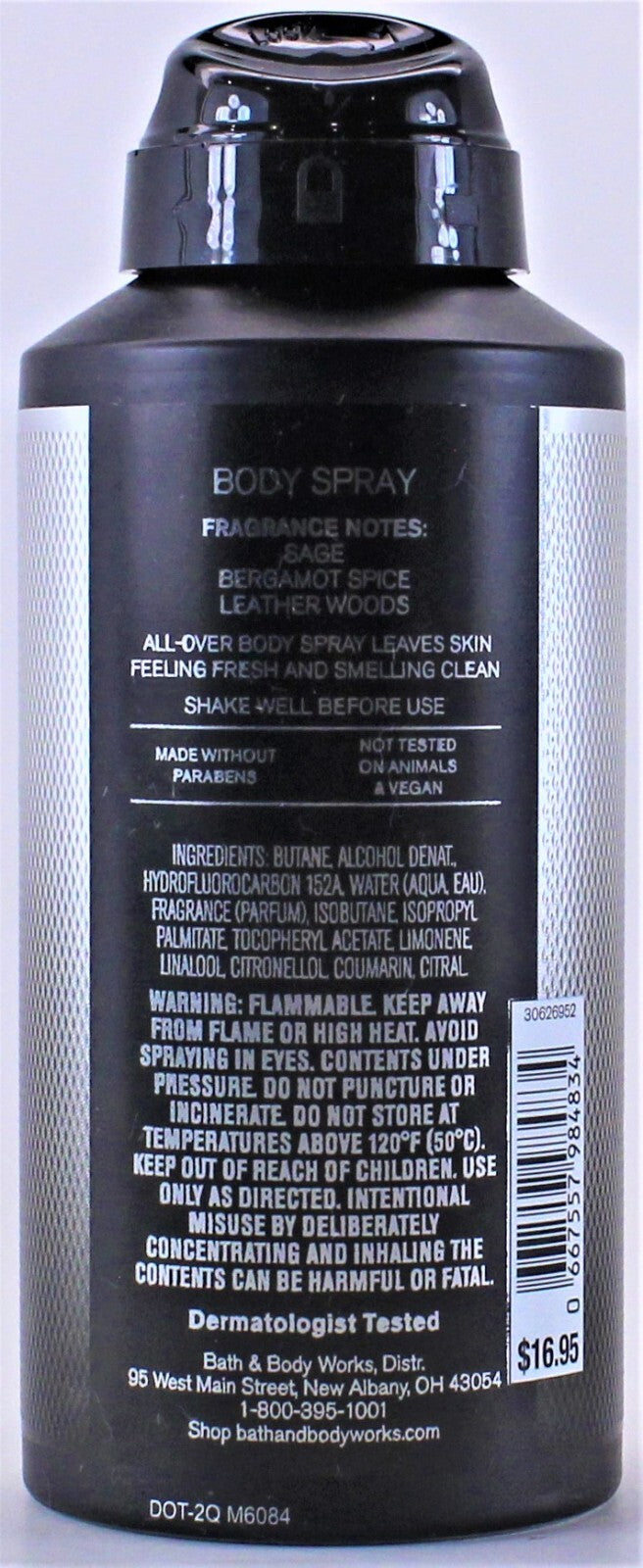 Bath & Body Works Graphite Deodorizing Body Spray for Men 3.7oz - Pack of 4