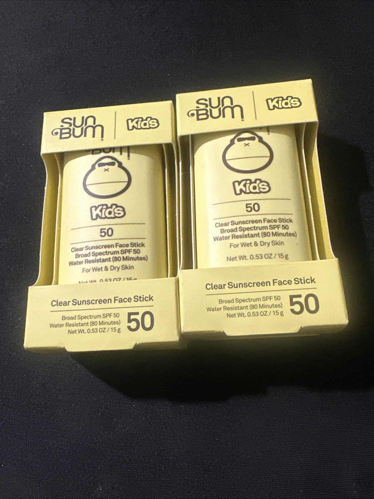 Kids Clear Sunscreen Face Stick SPF 50 0.53 oz Pack of 2
