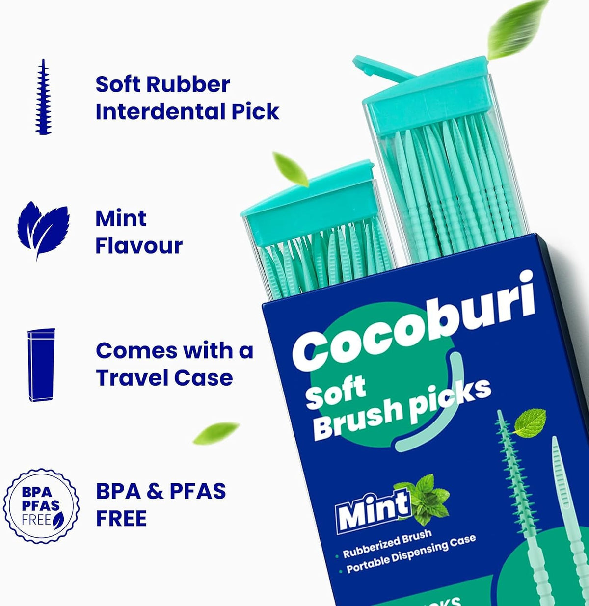 Soft Silicone Interdental Brushes and Dental Picks - 200 Count Family Pack