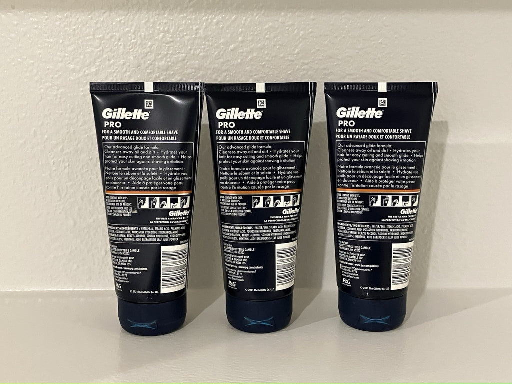 Gillette Pro Sensitive Shave Cream - Advanced Glide Formula, 6 Fl oz (3 Pack)