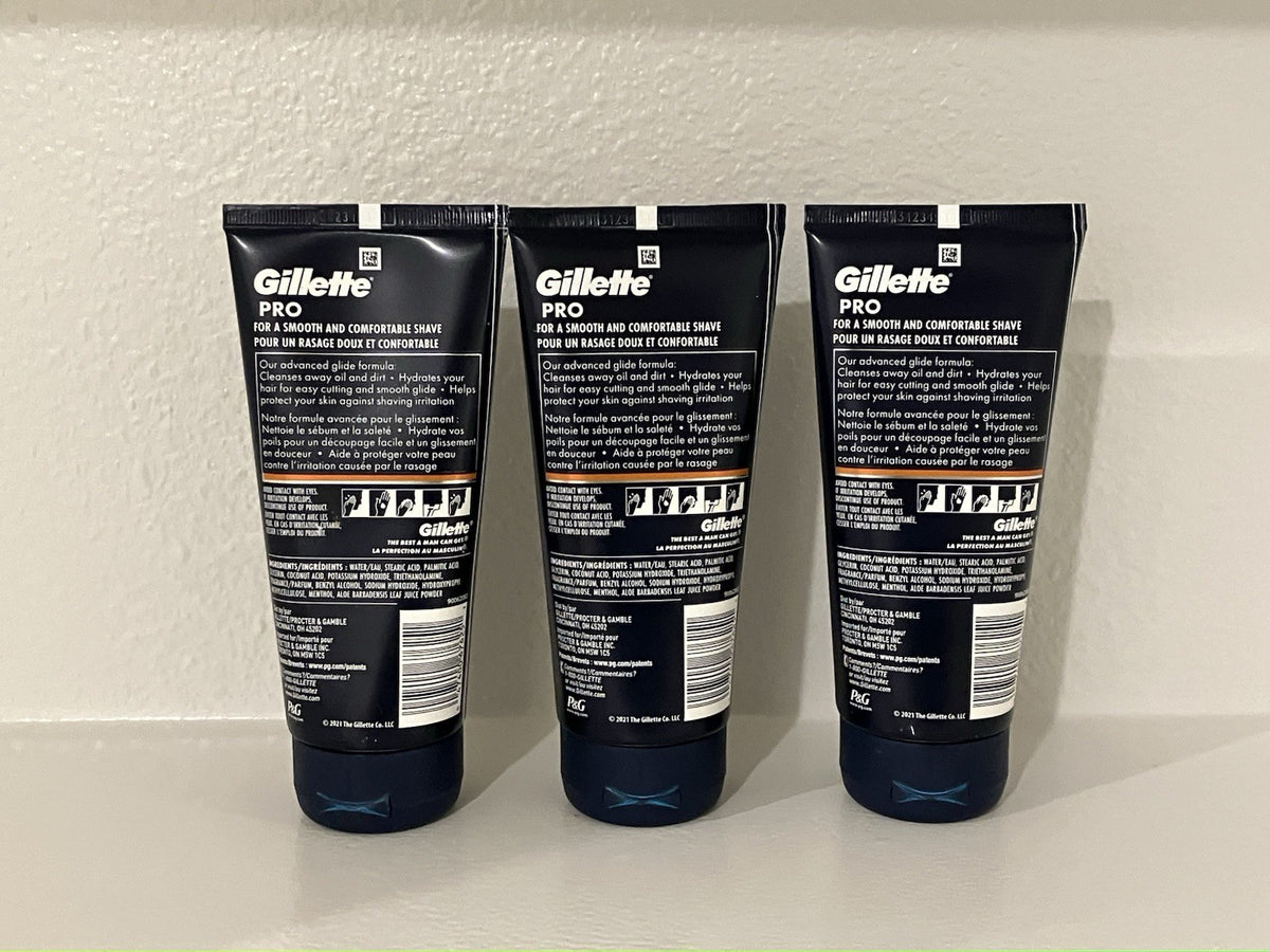 Gillette Pro Sensitive Shave Cream - Advanced Glide Formula, 6 Fl oz (3 Pack)