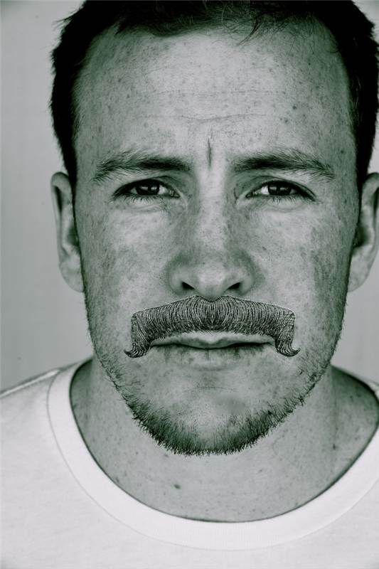 Hair Glow Mustache Tattoo – Temporary Facial Tattoo Sheet (4x6) Glow in the Dark