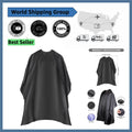 Professional Nylon Hair Cutting Cape 57 Inch Adjustable & Easy to Clean Black