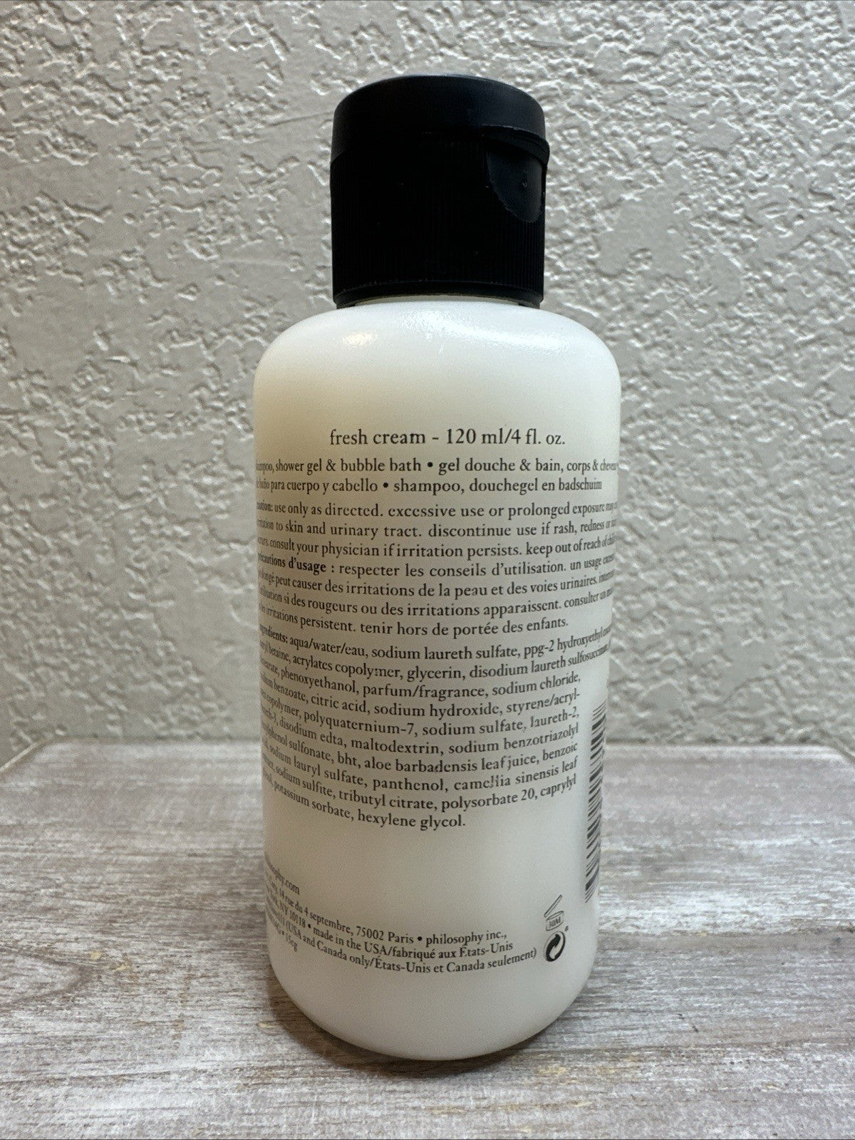 Philosophy Fresh Cream Shower Gel & Bubble Bath - 4oz/120ml