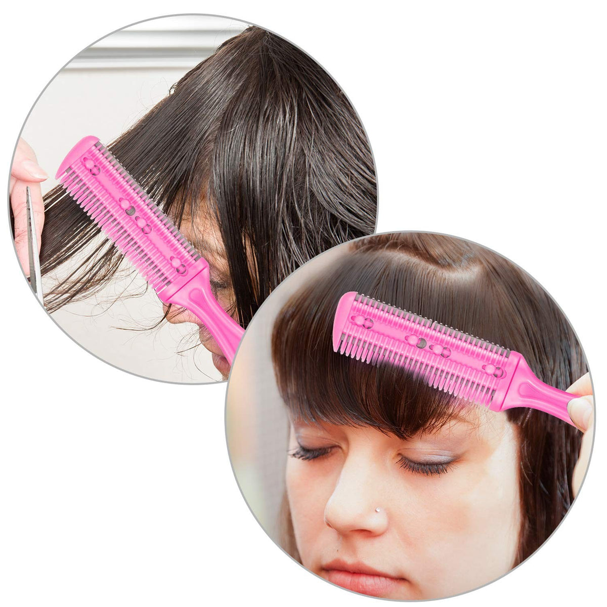 Hair Cutting Comb Set with Double-Edge Thinning and Cutting Combs