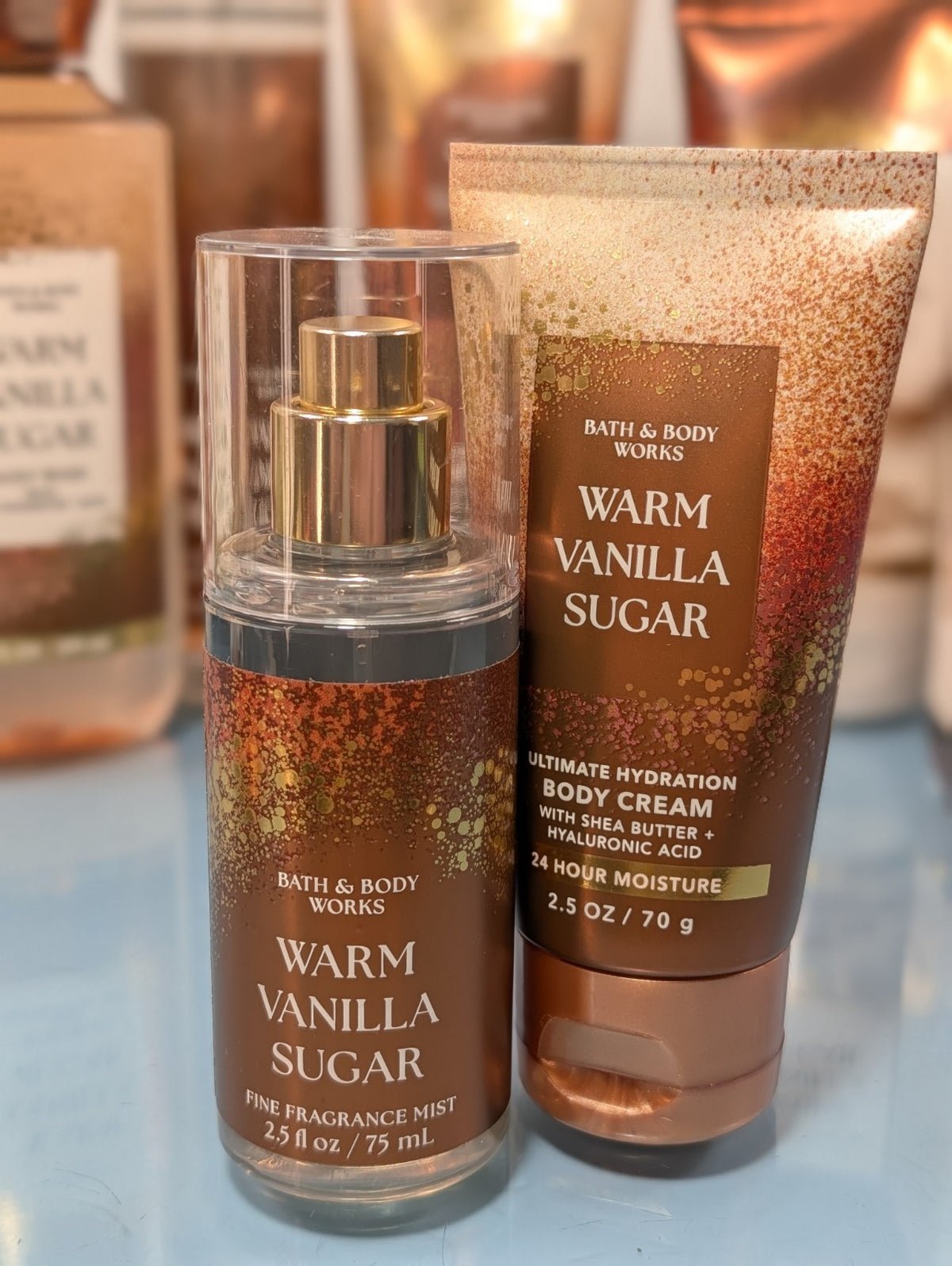 Bath & Body Works Warm Vanilla Sugar Body Care Set Mist Lotion Scrub Lip Gloss Soap