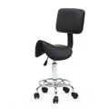 Adjustable Hydraulic Rolling Swivel Salon Stool with Back Support and Foot Rest