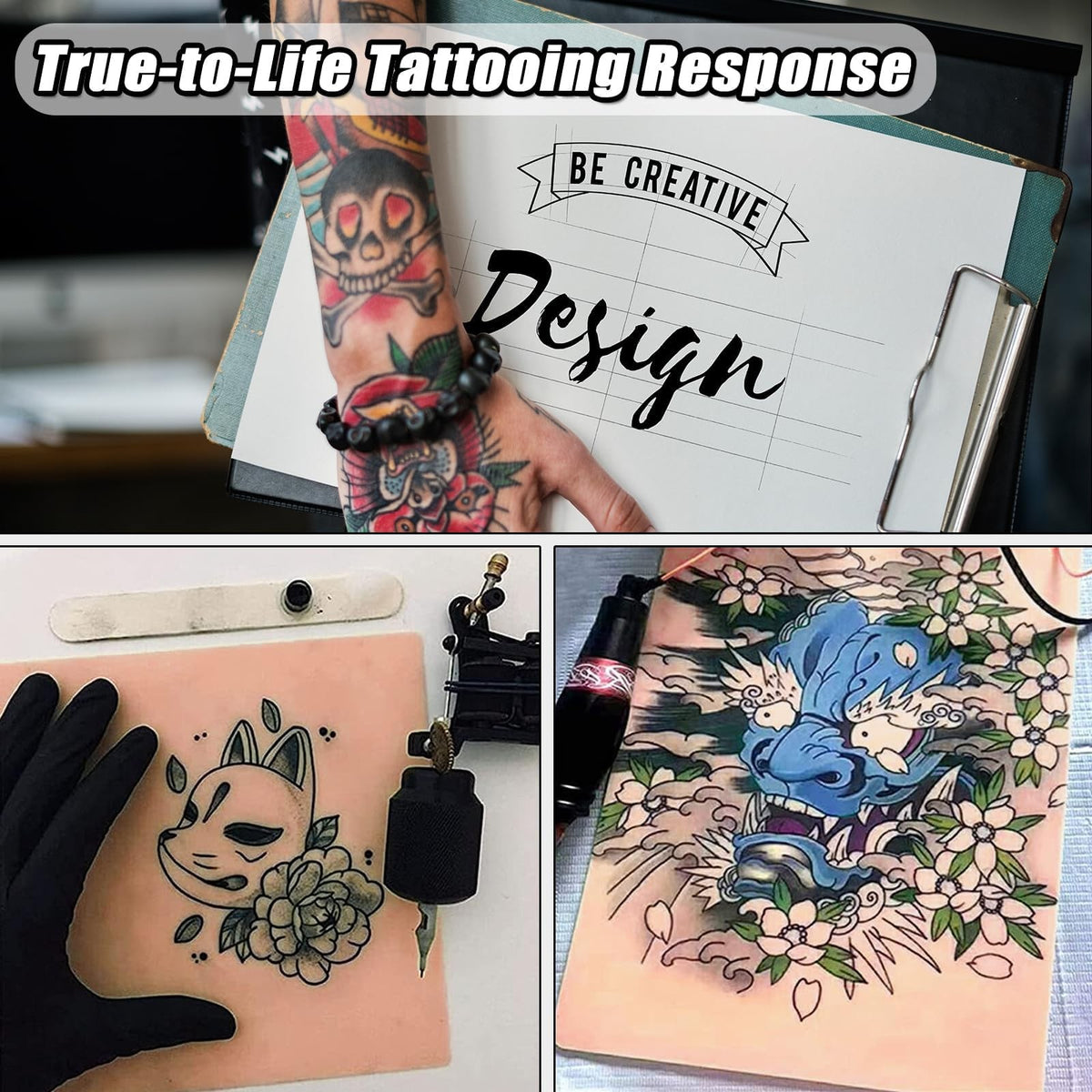 2mm Tattoo Practice Skin – Double-Sided, Reusable, 10 Pack