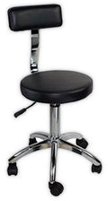 Hydraulic Salon Stool with Backrest for Spa & Beauty Treatments