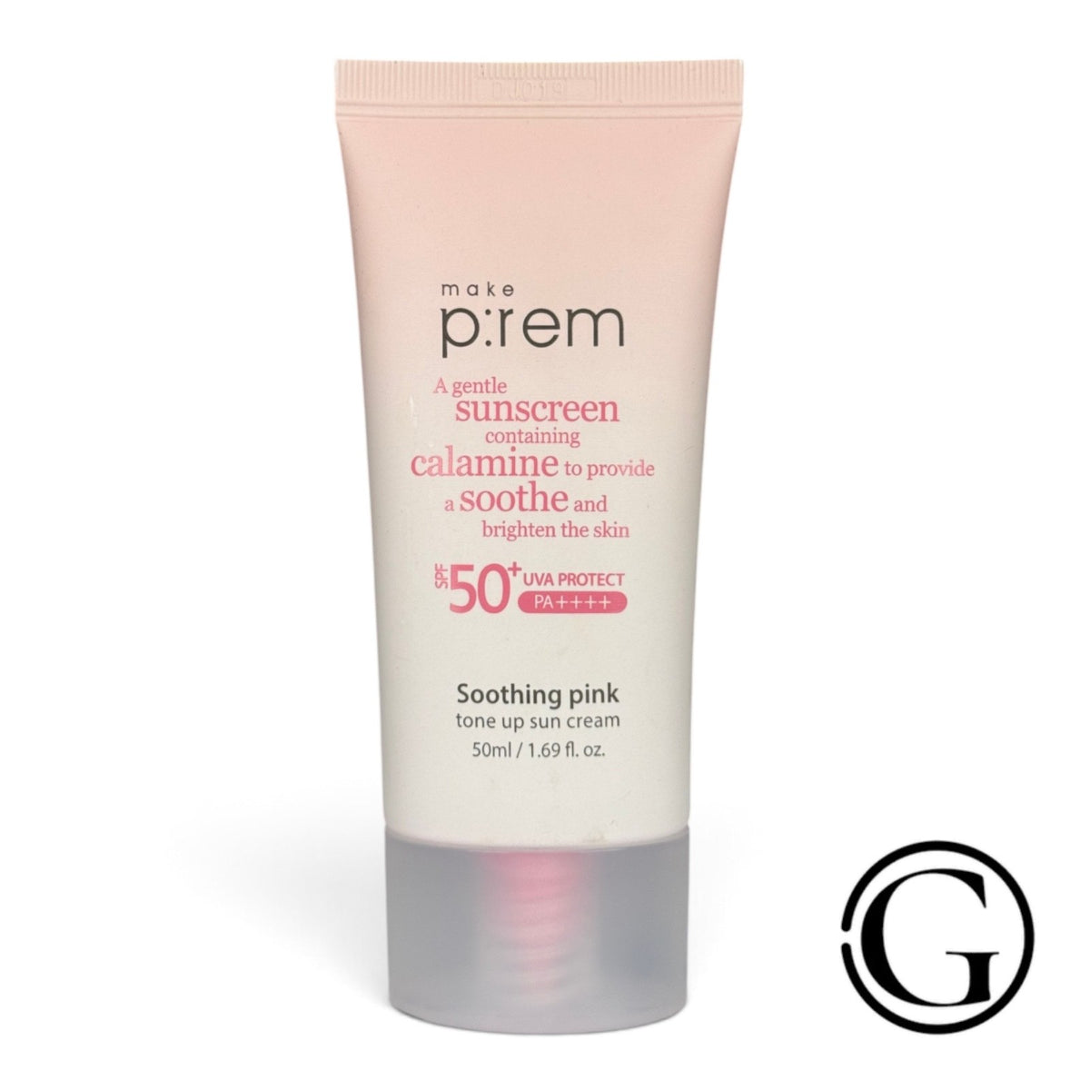 Make P:Rem Soothing Pink Tone Up Sun Cream SPF 50+ 50ml - Calamine & Botanicals