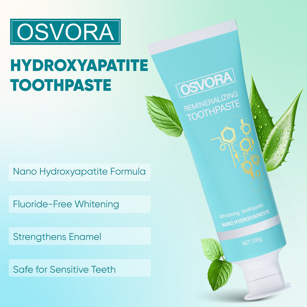 Remineralizing Fluoride-Free Toothpaste with Nano Hydroxyapatite - Natural Oral Care