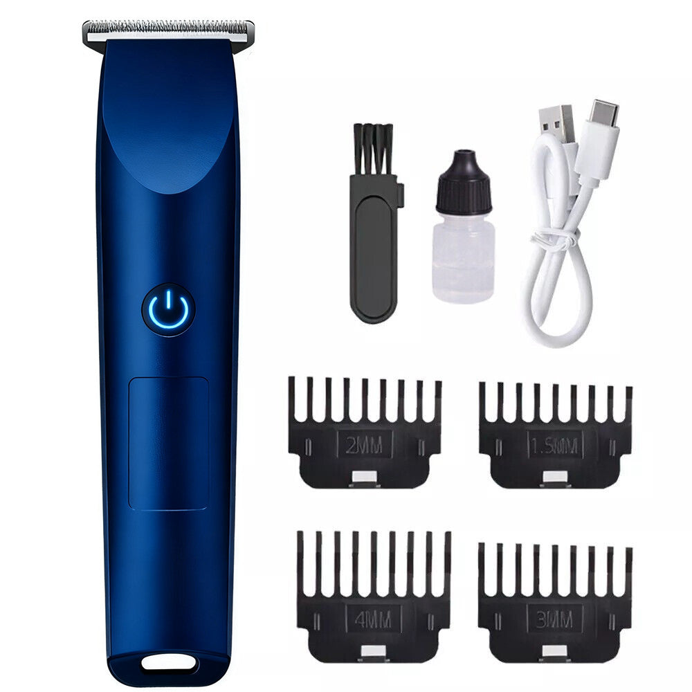 Men's Rechargeable Electric Hair & Beard Trimmer with USB Charging