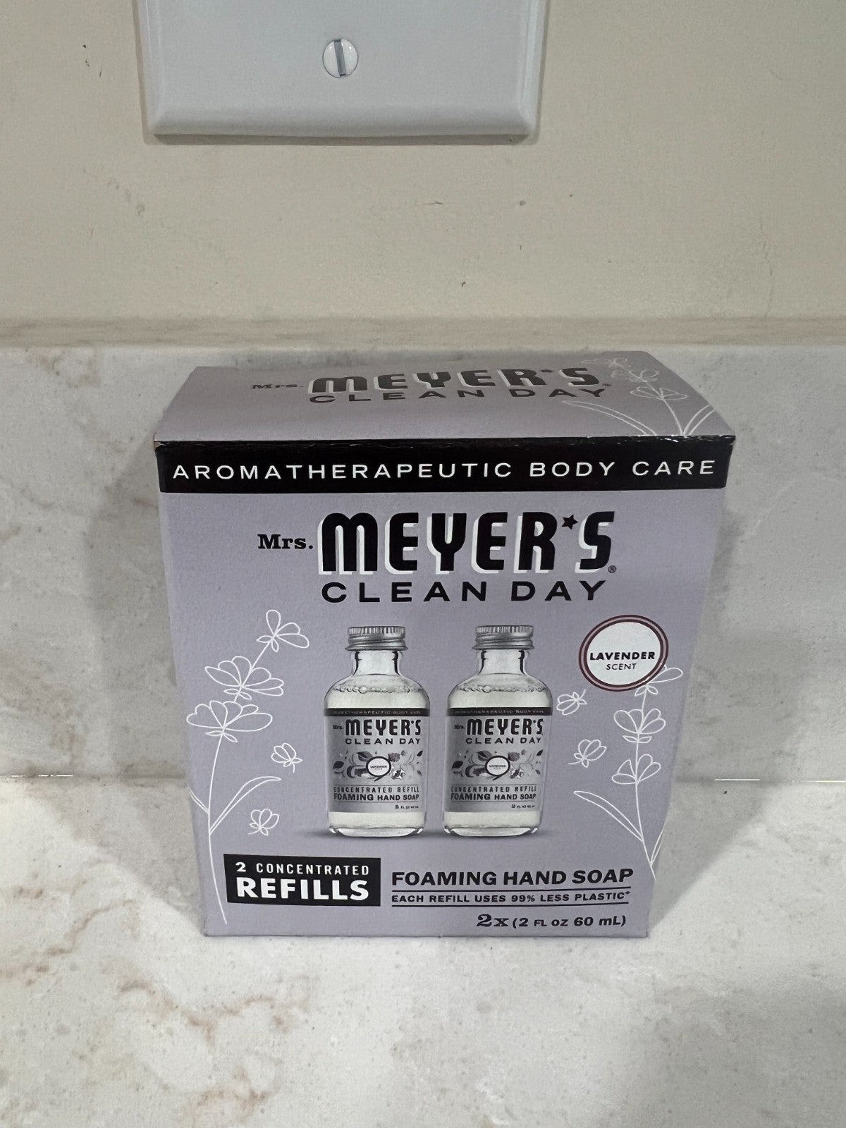 Refill Pack for Mrs. Meyer's Lavender Foaming Hand Soap 2 Fl Oz - 2 Refills