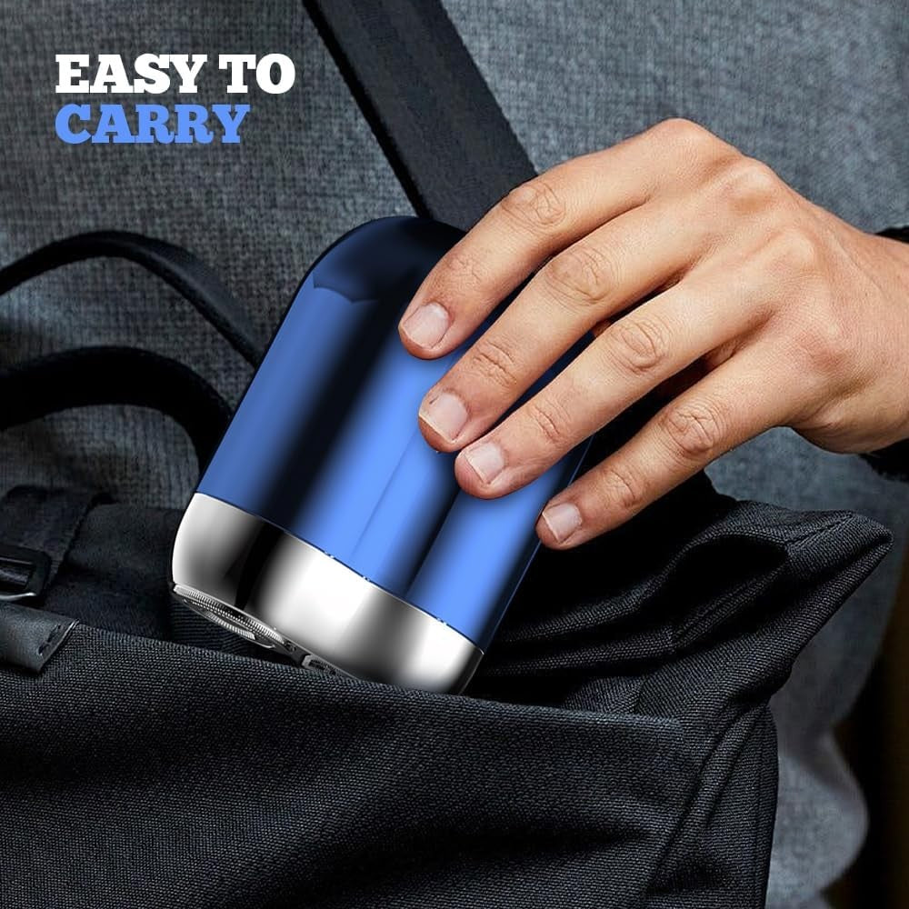 Dual-Head Portable Electric Shaver for Men USB Rechargeable Travel Grooming Razor