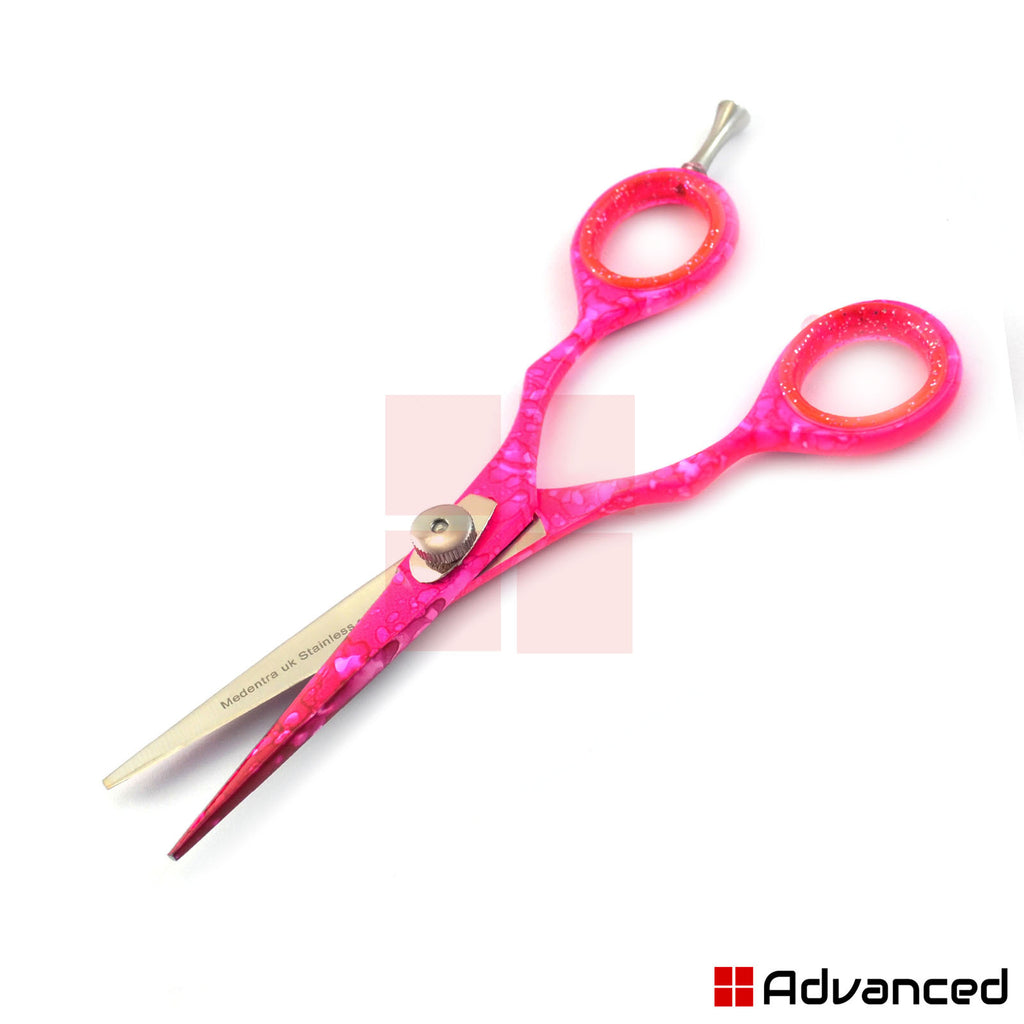 Professional Hair Cutting Scissors 5.5 Inch Pink Salon Shears for Barbers