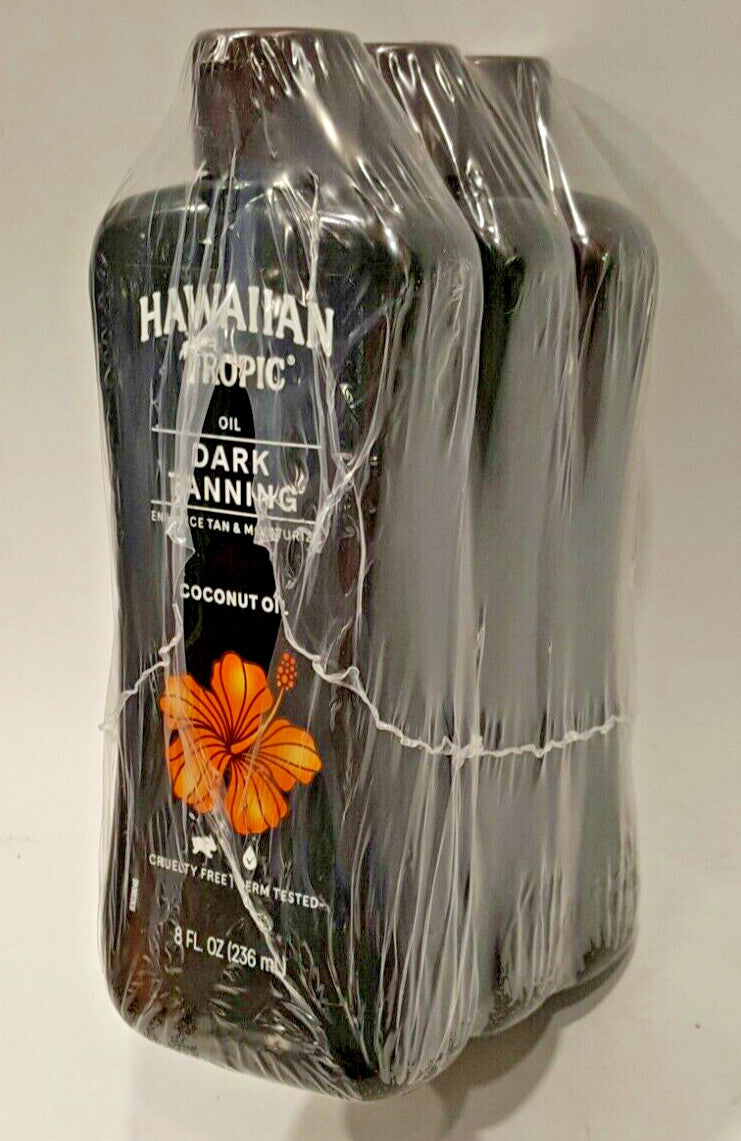 Dark Tanning Coconut Oil 8oz Pack of 3 - Moisturizing Sun Oil