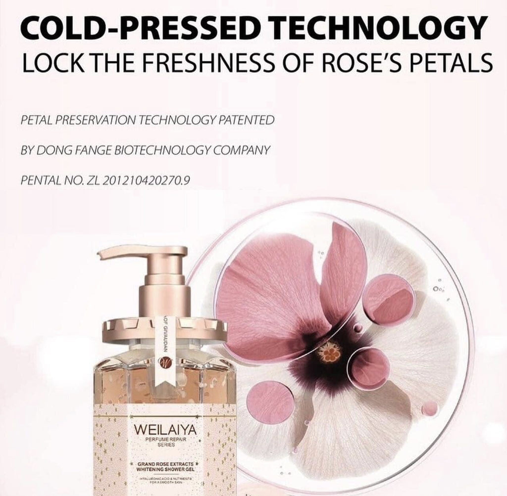 Damask Rose Extract Shower Gel 450mL - Luxurious Whitening & Fragrance