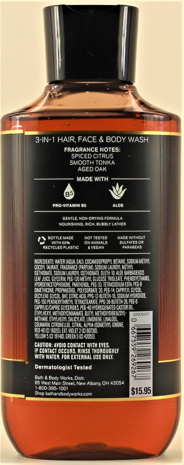Bath & Body Works Men's Single Barrel Bourbon Body Wash 10oz - Pack of 4