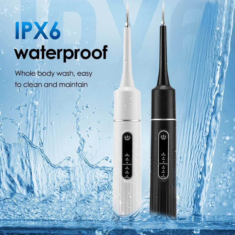 Rechargeable Electric Tooth Cleaner with 6 Modes, Tartar Remover, Waterproof