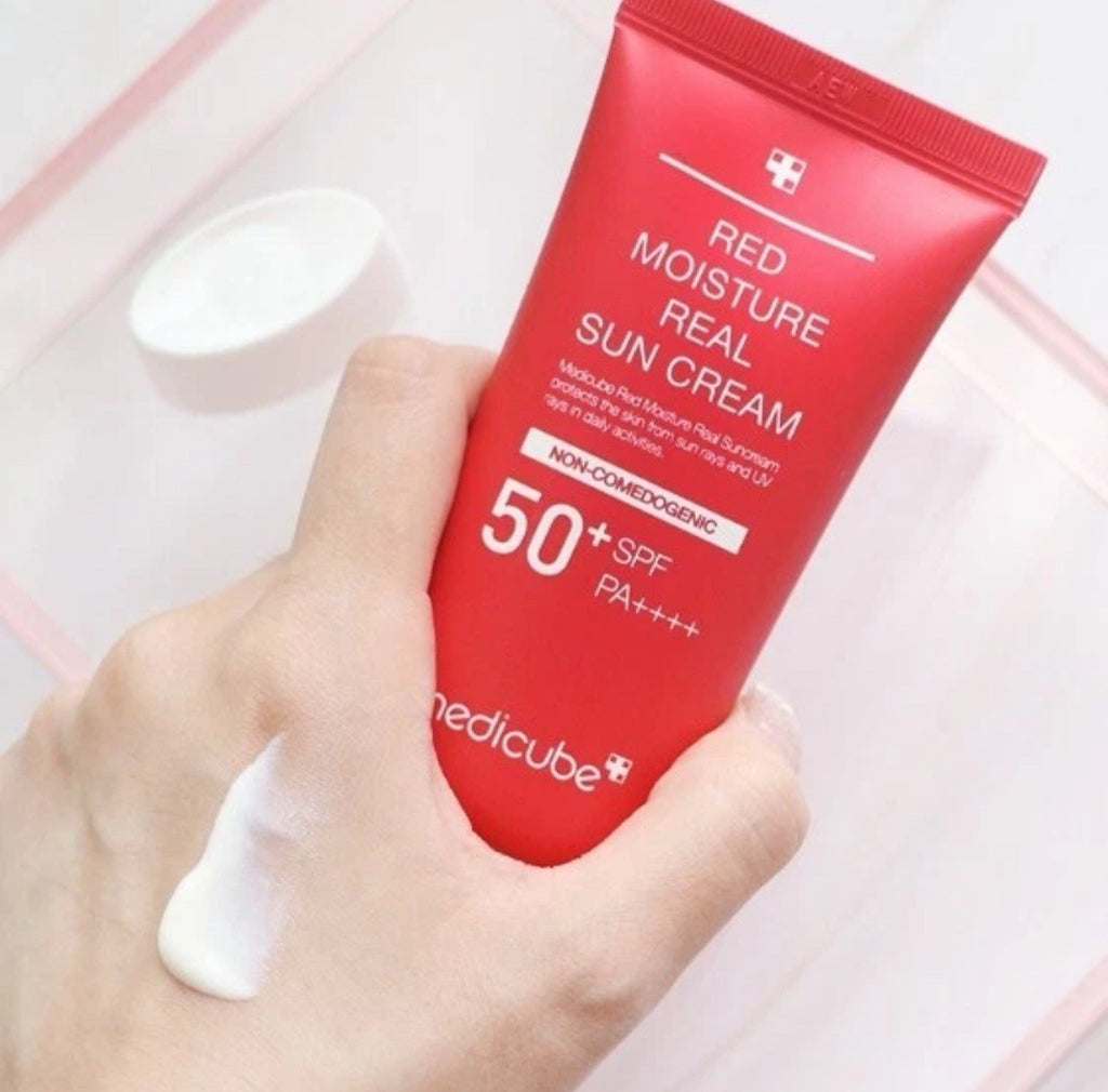 MEDICUBE Red Moisture Sun Cream SPF50+ PA++++ 50ml - Hydrating UV Protection for All Skin Types