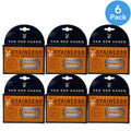 Double Edge Razor Blades 6-Pack - Stainless Steel, German Engineering