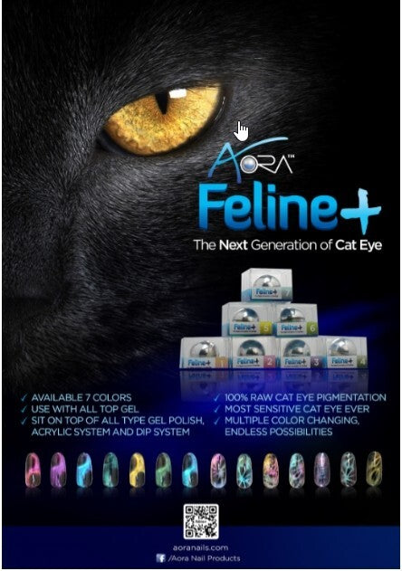 Feline Magnet Pigment Chrome for Cat Eye Nail Art - 1G with Magnet