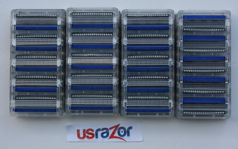 20 Schick Hydro 3 Razor Blades Refills for Sensitive Skin, Compatible with Hydro 5 & Silk