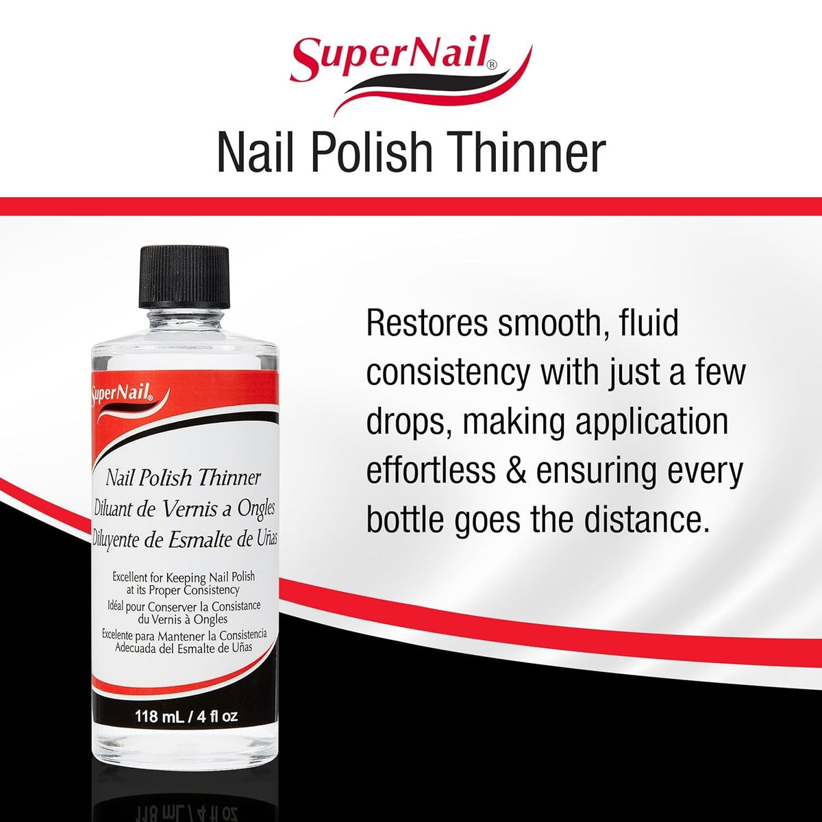 Nail Polish Thinner 118ml - Keeps Polish Bright & Consistent, 2 Pack