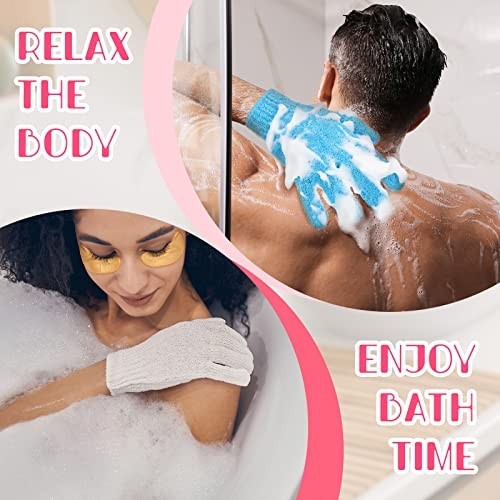Exfoliating Bath Gloves - Double-Sided Scrub Mitts in 13 Colors, 100 Pcs