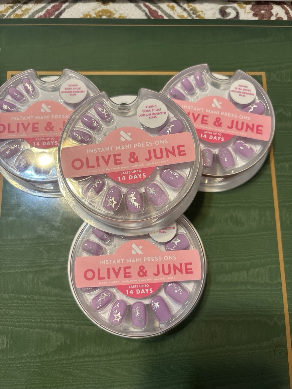 Lavender Iridescent Star Press On Nails - Instant Mani False Nails