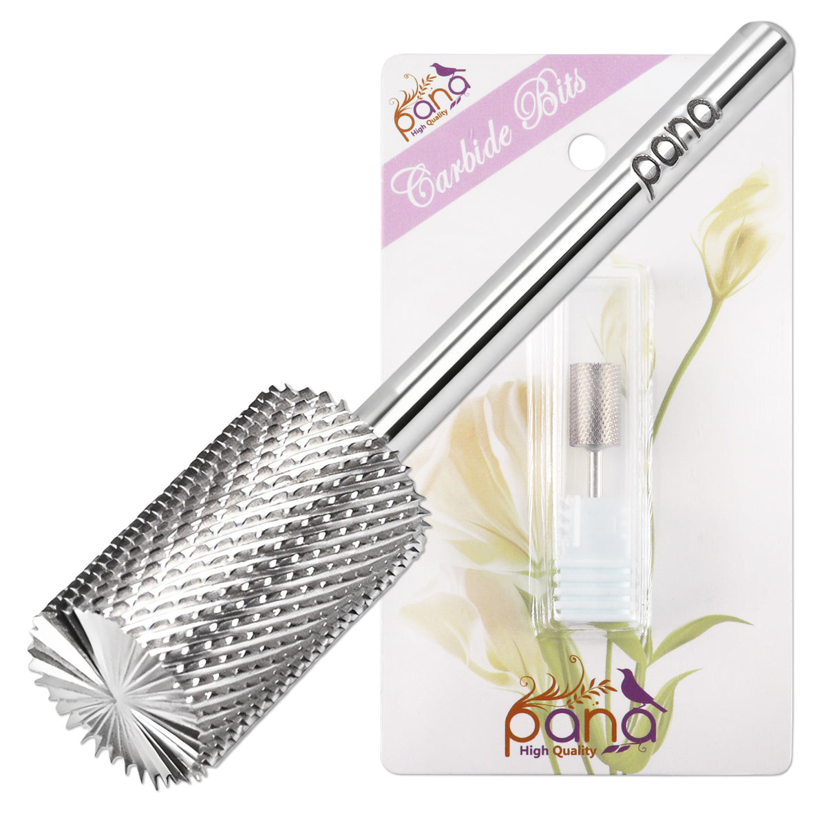 Professional Nail Drill Carbide Bit 3/32 Inch Fine Grit for Pink & White Backfills