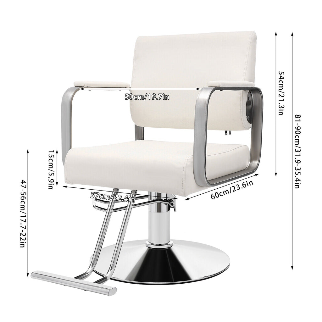 Heavy Duty Hydraulic Salon Chair 200kg Rotatable Adjustable Height