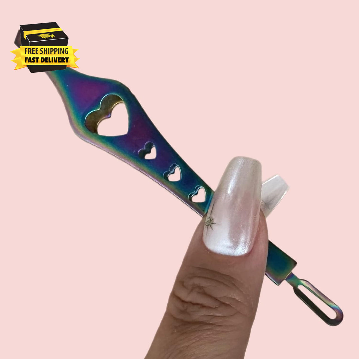 Rainbow Double Ended Tweezers for Eyebrows & Skin Care - Precision Slant Tweezer