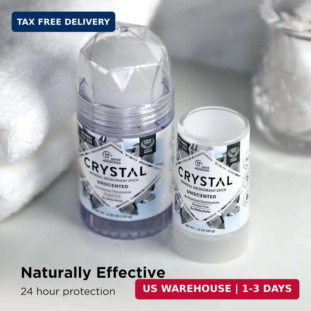Mineral Deodorant Stick Unscented No Aluminum Odor Eliminator Natural Freshness