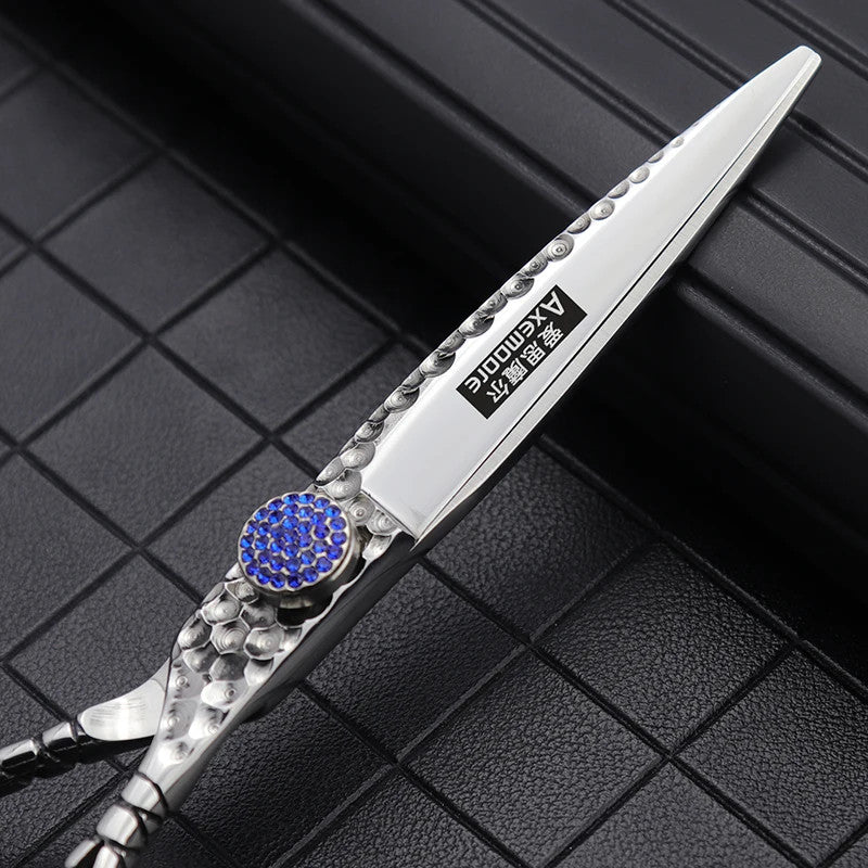 6 Inch Blue Diamond Steel Barber Scissors Sharp Haircut Shears Professional Salon Tool