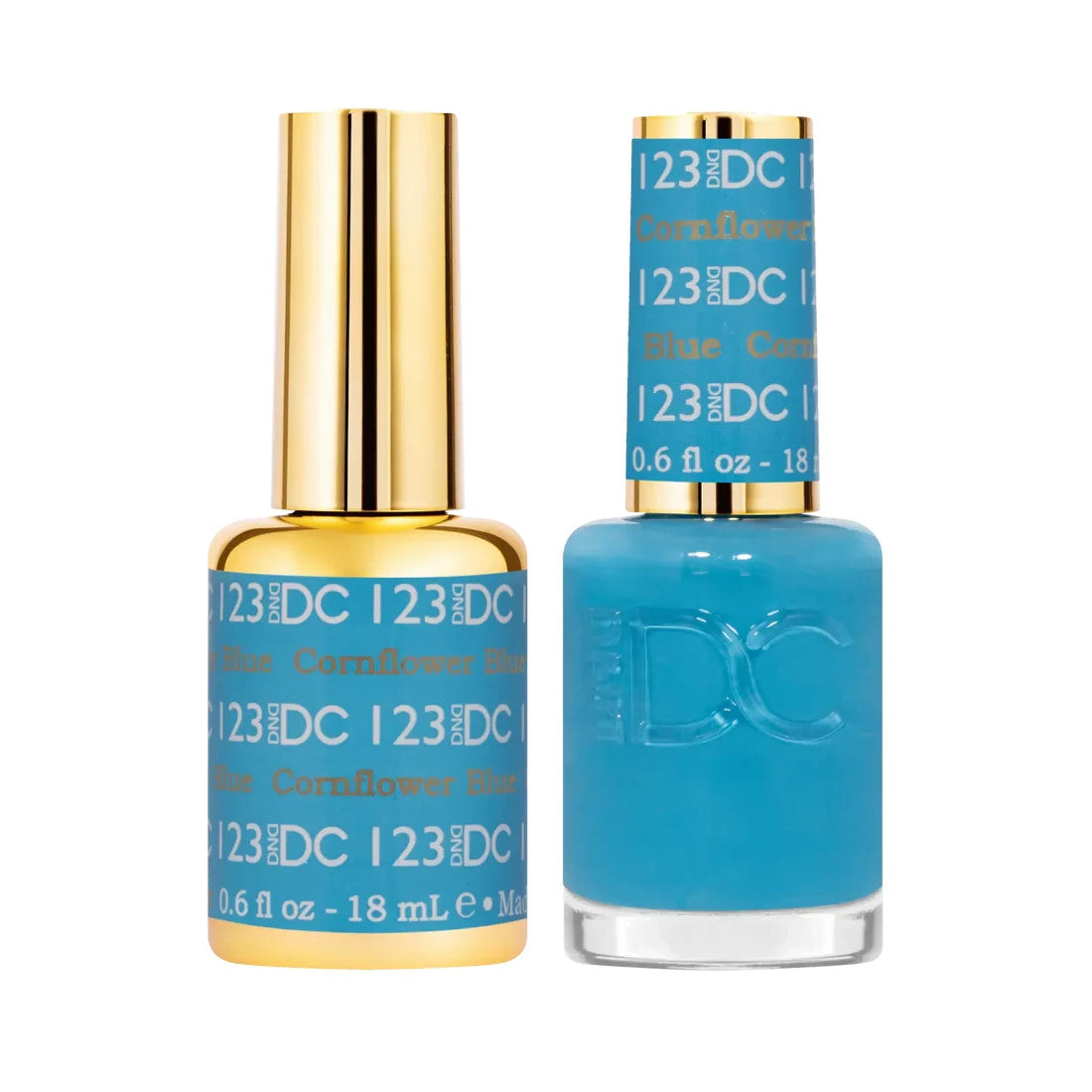 DND Gel Nail Polish & Nail Polish Set - Cornflower Blue, 0.6oz, Long-Lasting