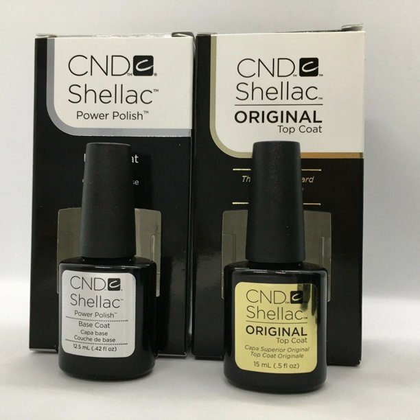 CND Shellac Base and Top Coat Duo Kit 0.5 oz UV/LED Nail Polish Set