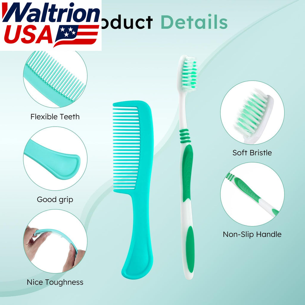 Disposable Travel Toothbrush Kit with Toothpaste & Comb 25 Pack