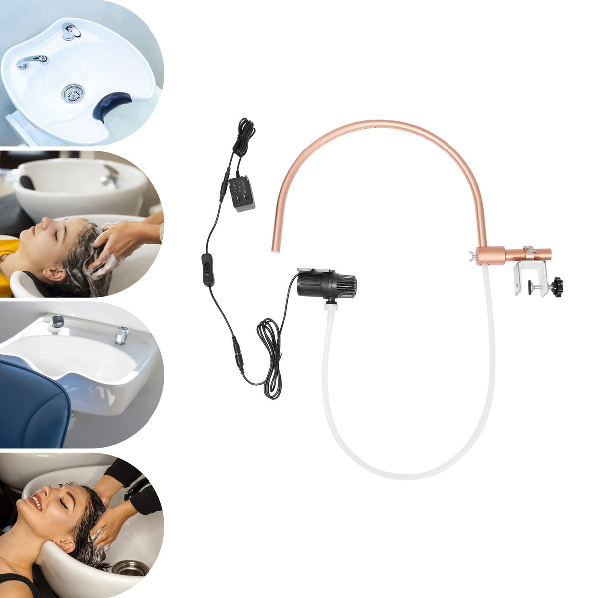 Head Spa Water Circulation Frame with Pump for Shampoo Bowl
