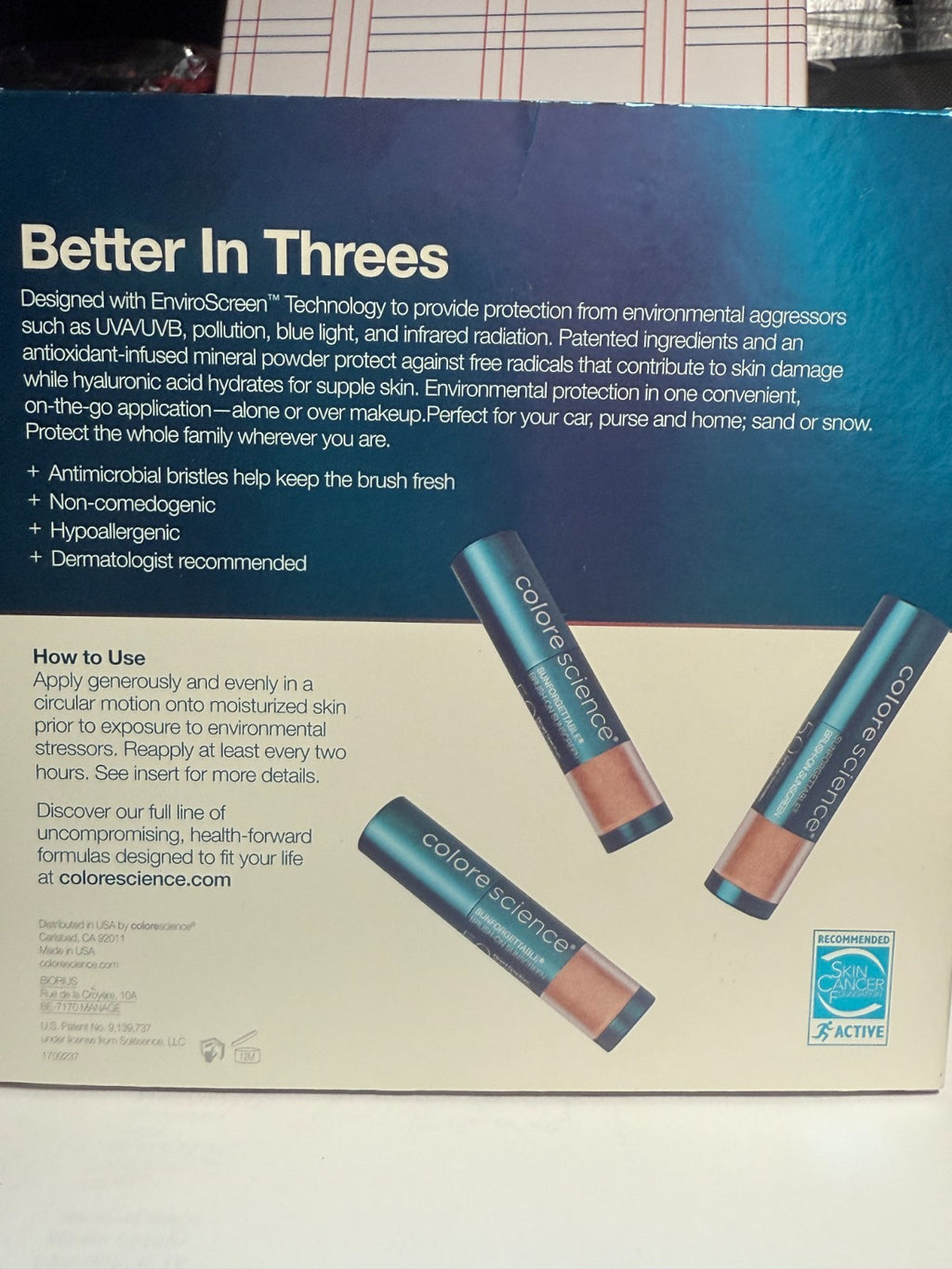 SPF 50 Brush-On Sunscreen Shield - Tan, 3 Pack, Broad Spectrum Sun Protection