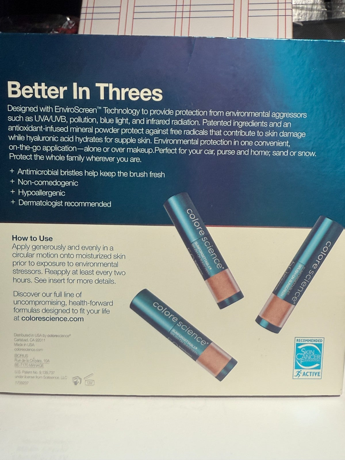SPF 50 Brush-On Sunscreen Shield - Tan, 3 Pack, Broad Spectrum Sun Protection